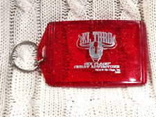 El Toro Wooden Roller Coaster Red Plastic Key Chain Six Flags Great Adventure NJ picture