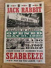 11x17 Poster New In Wrap Jack Rabbit Roller Coaster Sea Breeze Rochester NY B76 picture