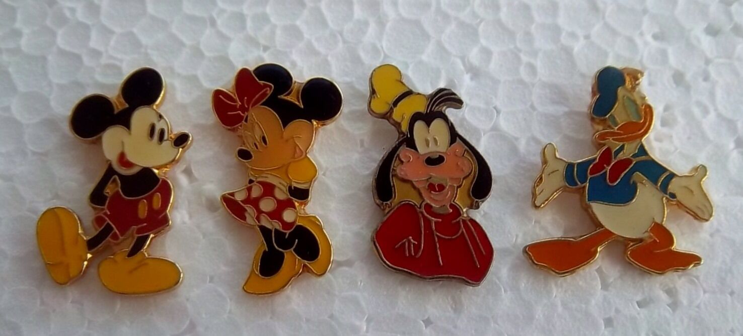 Disney Vintage Pins Mickey Minnie Goofy Donald Duck Pins For