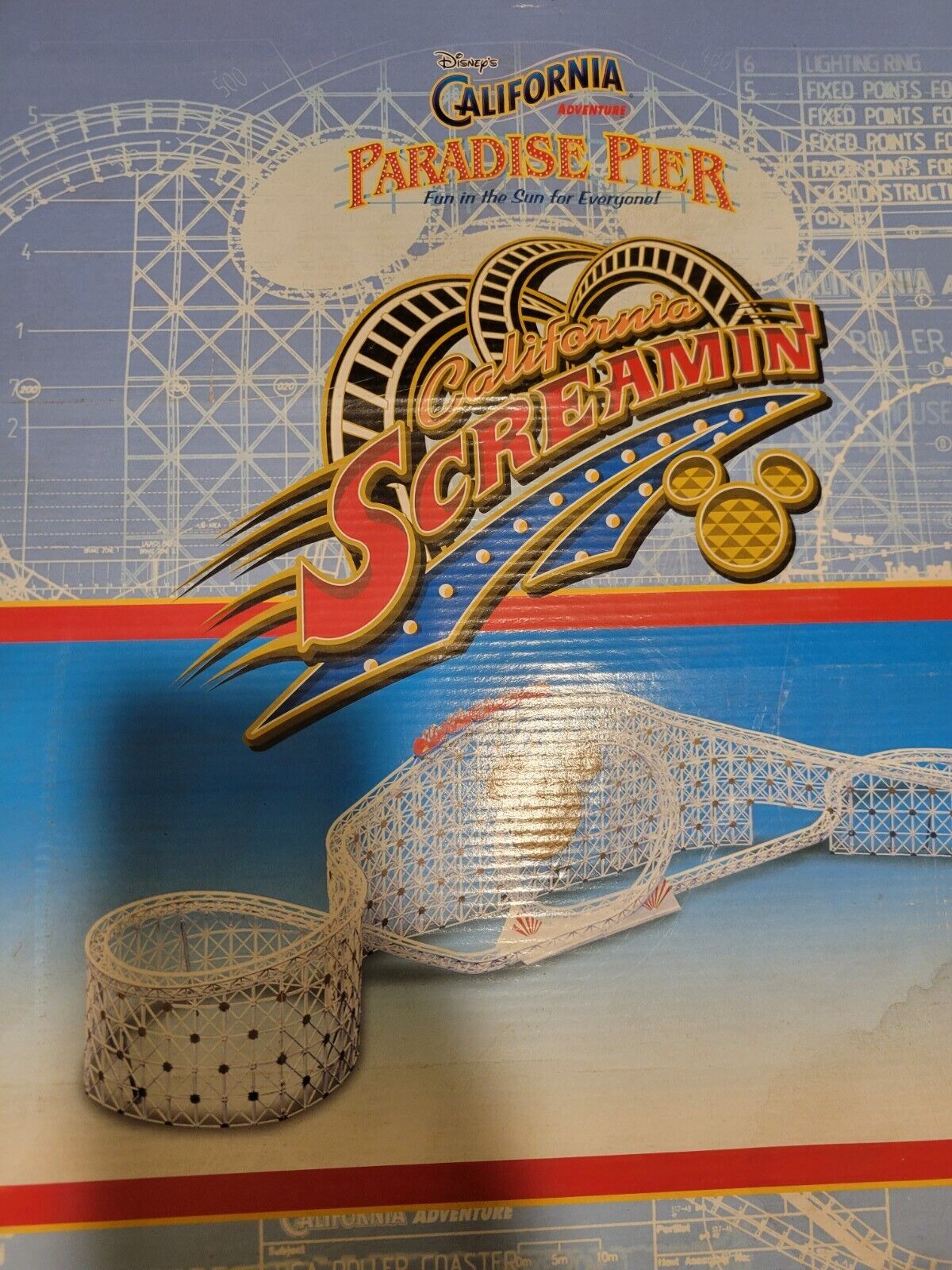 Disney California Screamin' Roller Coaster Kit with Box And Manual, Part Missing