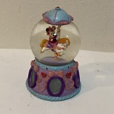 Vintage Mini Disney Snow Globe featuring Minnie Mouse on carousel horse picture
