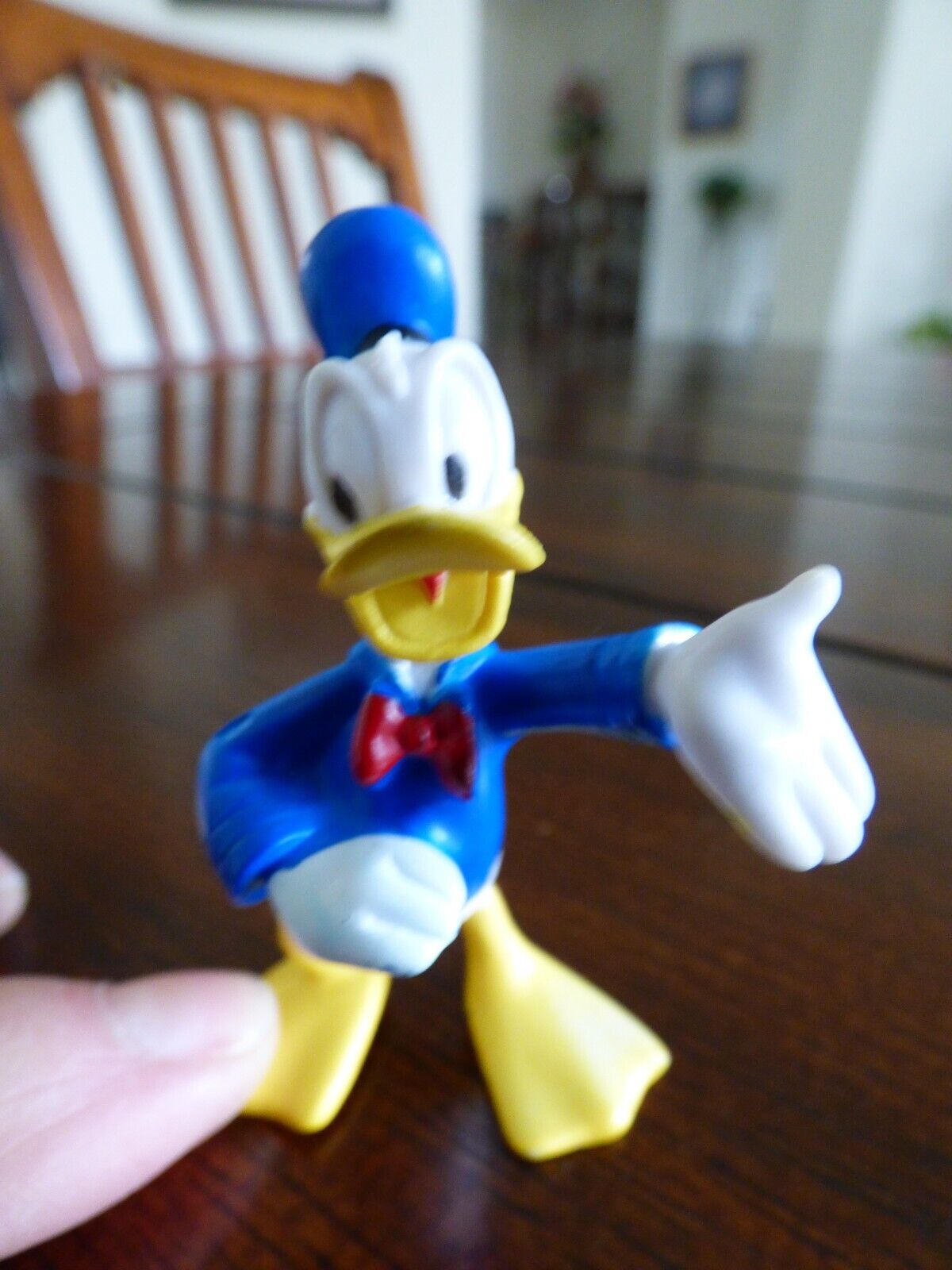 Disney Vintage Donald Duck Toy Figure With Arm Raised  4