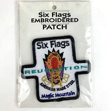 Vtg Six Flags Roller Coaster Patch 1st Revolution Magic Mountain Sealed 1996 picture