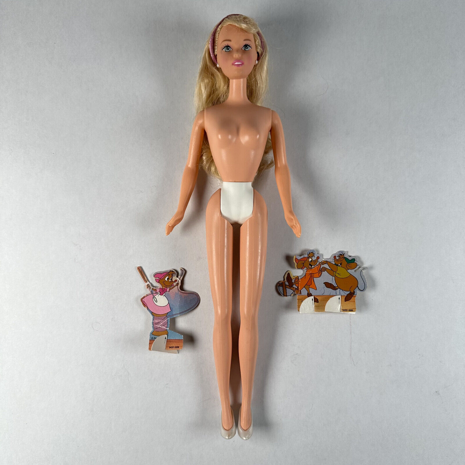 RARE EUC 2001 Mattel Disney Princess Sparkling Cinderella Doll Cardboard Cutouts