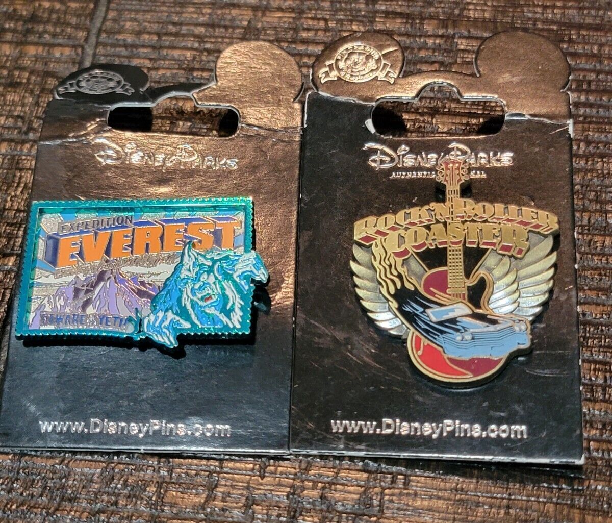 DISNEY PINS EXPEDITION EVEREST AND ROCK'N ROLLER COASTER 