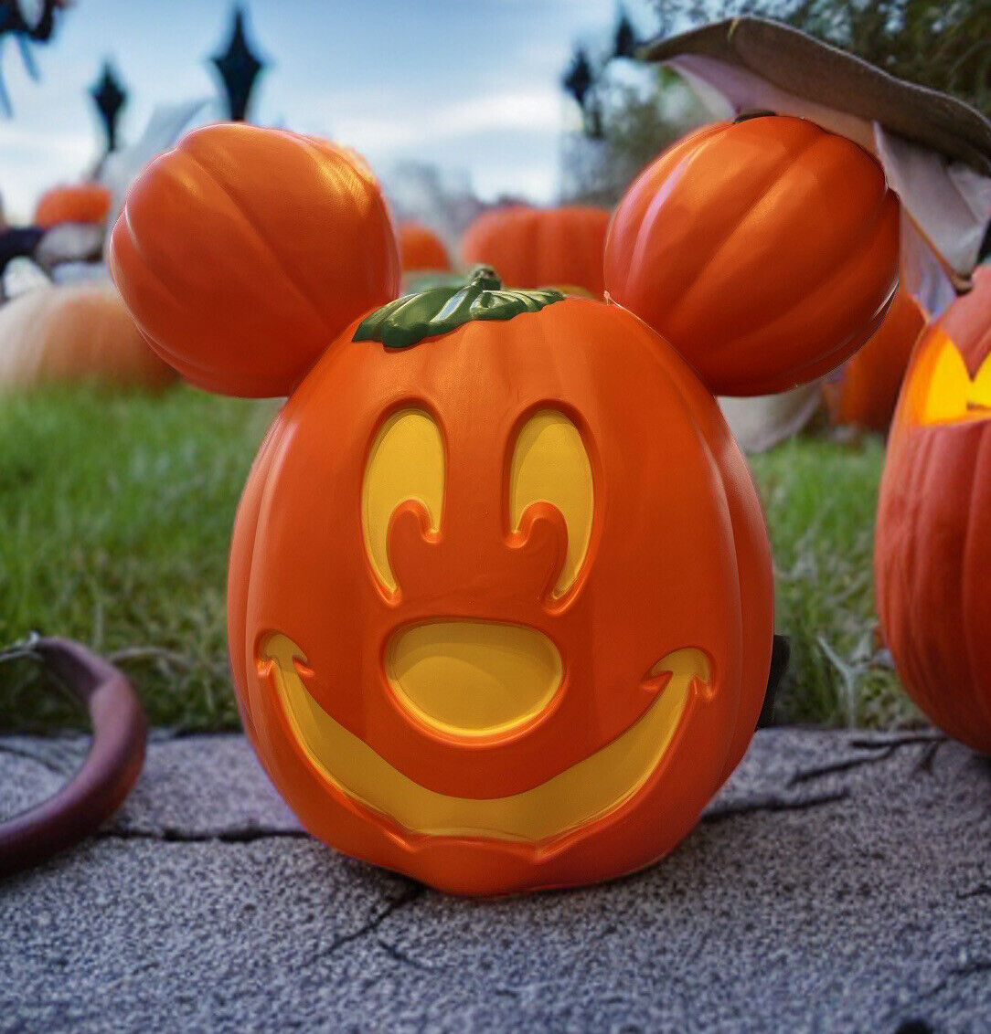 2023 Disney Parks Giant Mickey Mouse Light Up Pumpkin Jack-O-Lantern - IN HAND